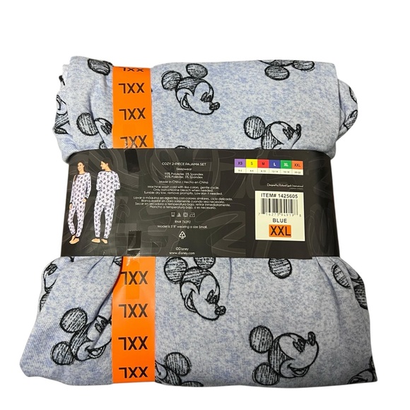 NWT Women’s Disney 2 Piece Mickey Mouse Long Sleeve & Pants Pajama Set PJ XXL - Picture 2 of 6